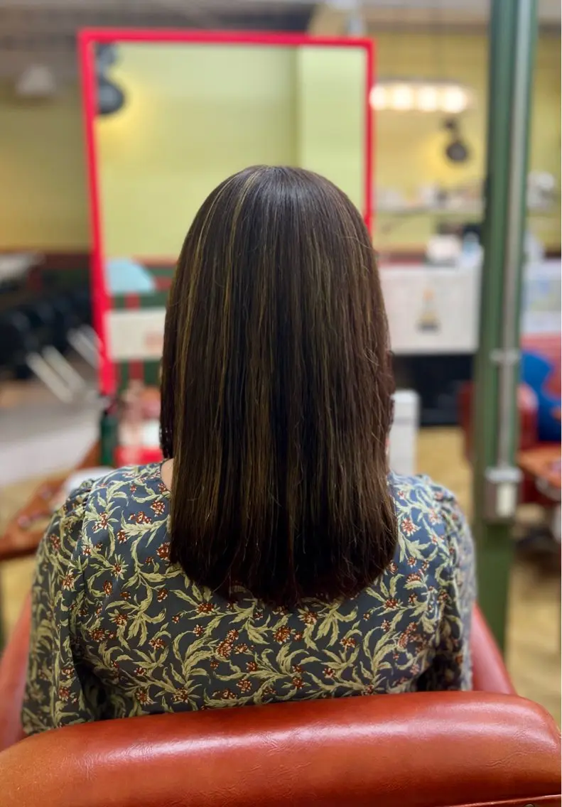 ロング ハイライト 白髪ぼかしハイライト 🌼阿部まちこのヘアスタイル