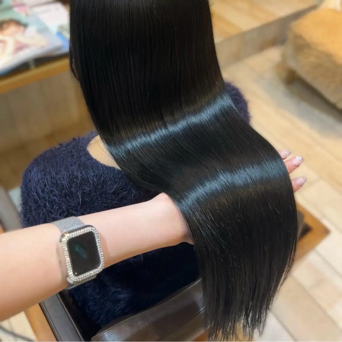 🩶暗染めワンカラー+シルクトリートメント🪽(トリートメント変更可◎)の写真