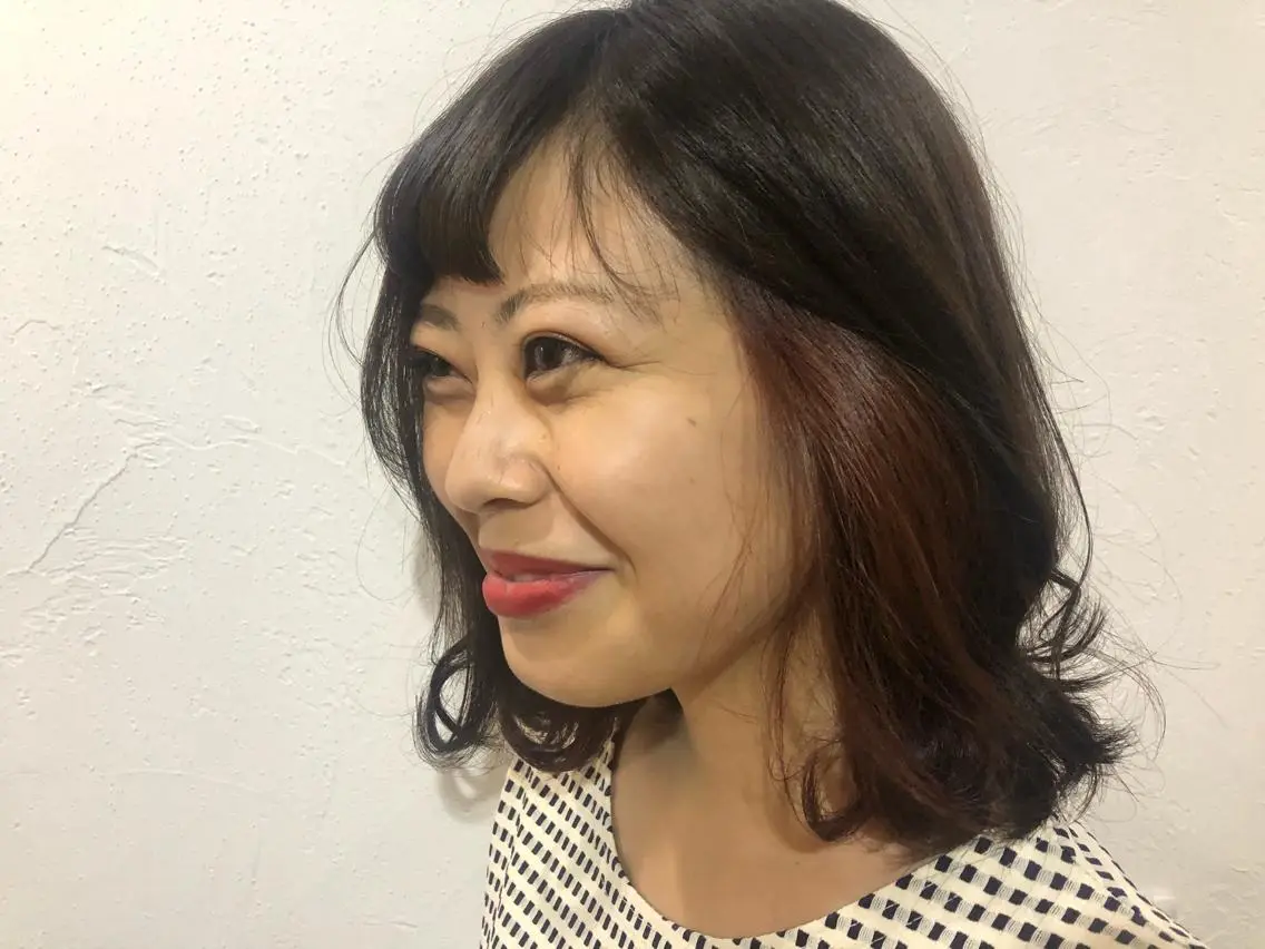 ミディアム やました りなのヘアスタイル