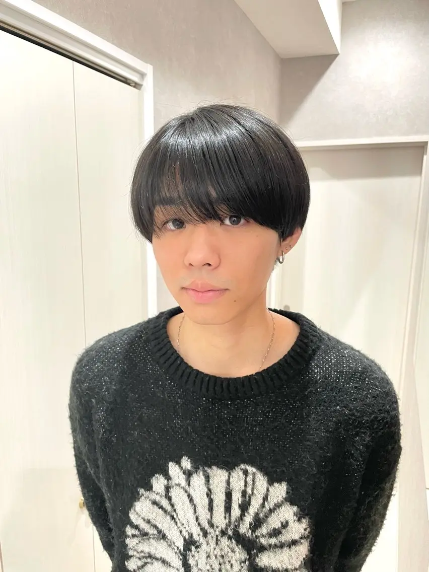 ショート カラー メンズ カルマパーマ マッシュ メンズパーマ ツーブロック 刈り上げ 【東北メンズヘア1 位受賞🥇】本間祐太のヘアスタイル
