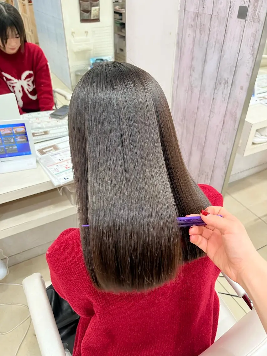 セミロング カラー 髪質改善 ヘアカラー トリートメント 🤎ベージュカラー/ 髪質改善/山岸🤎のヘアスタイル