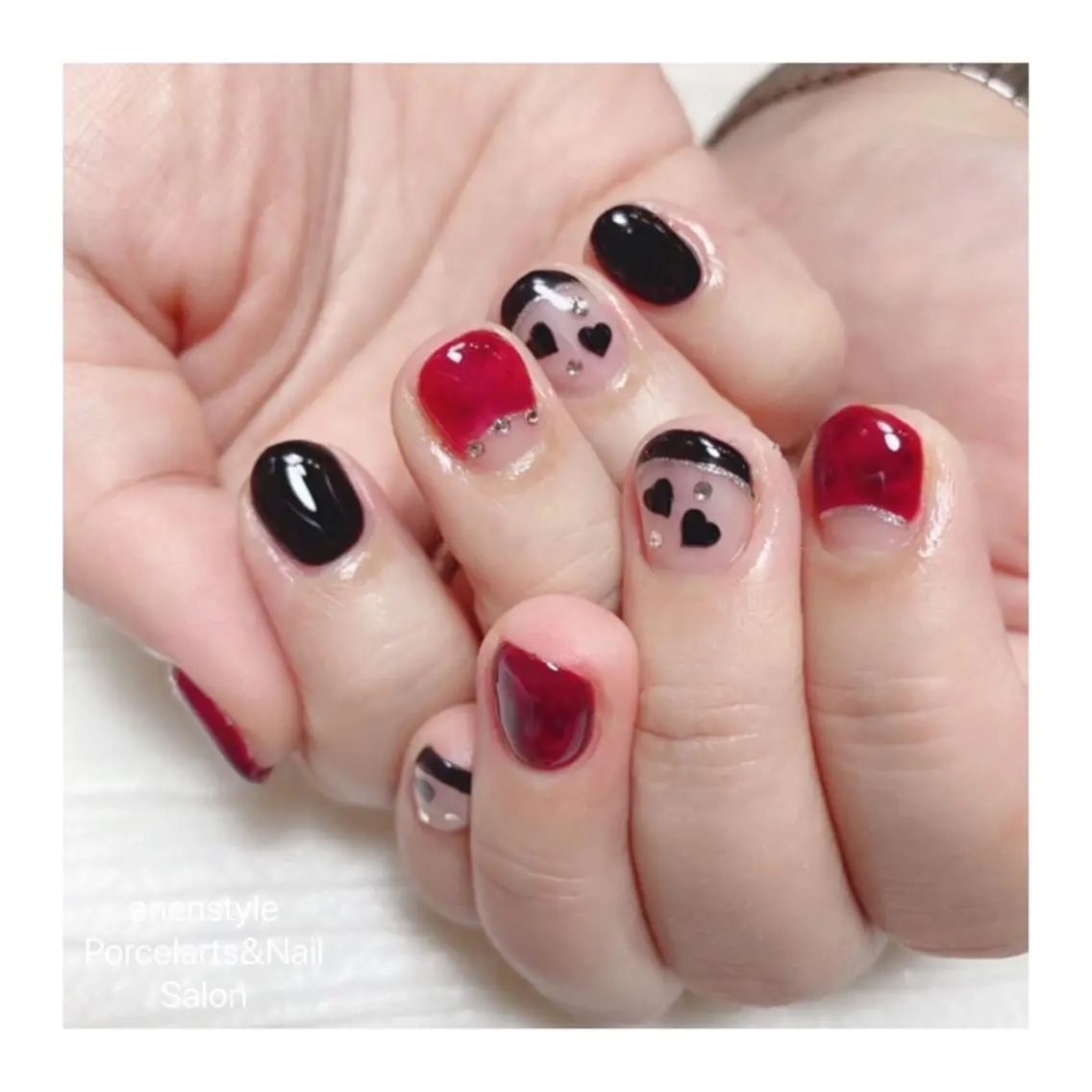 ショート ネイル ハンドネイル 🐾enen style 🐾のネイルデザイン