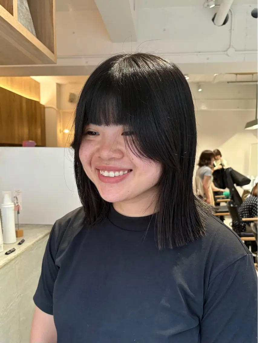 ショート ボブ おくれ毛 haruca /京都美容室のヘアスタイル