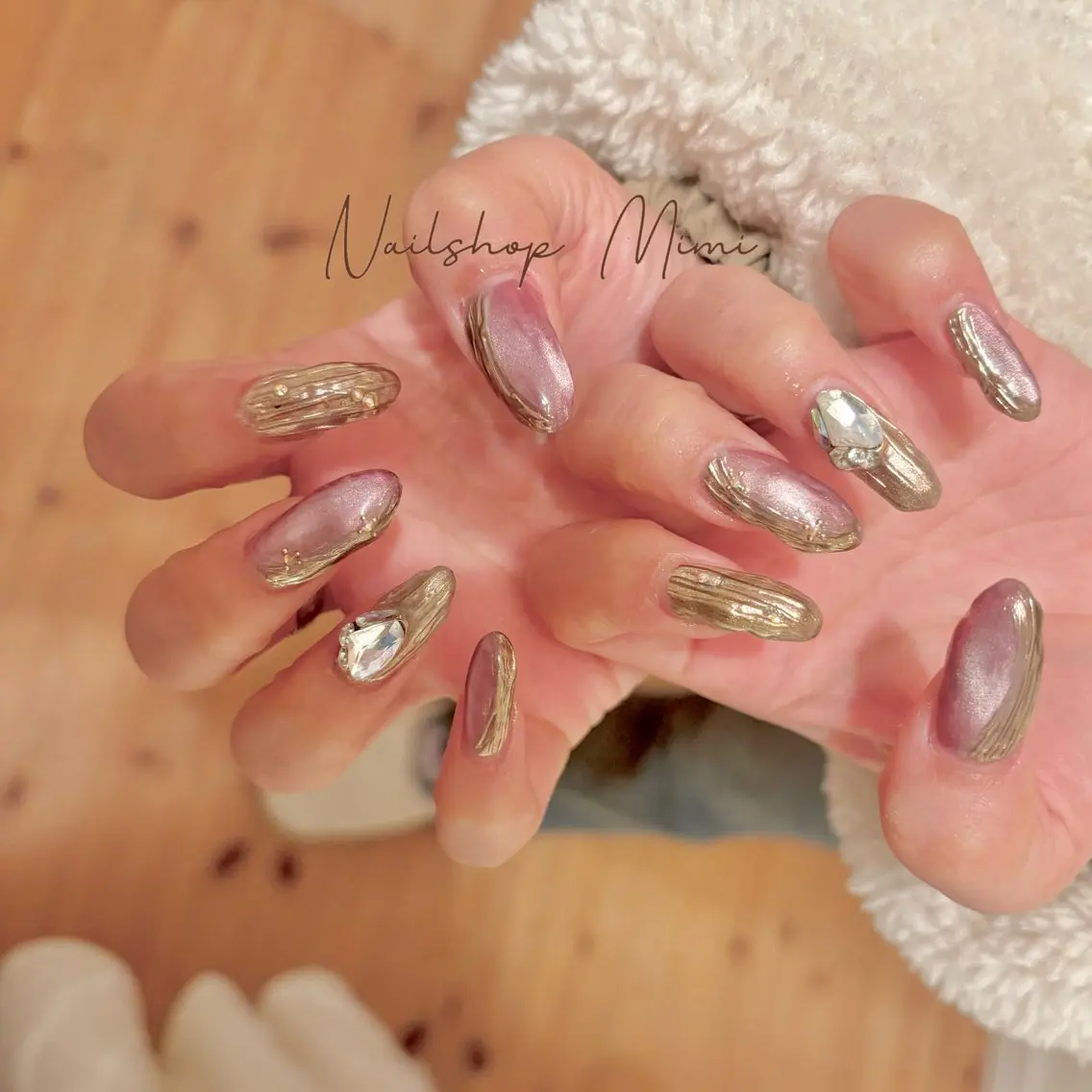 ネイル マグネットネイル ミラーネイル ハンドネイル Nailshop Mimiのネイルデザイン