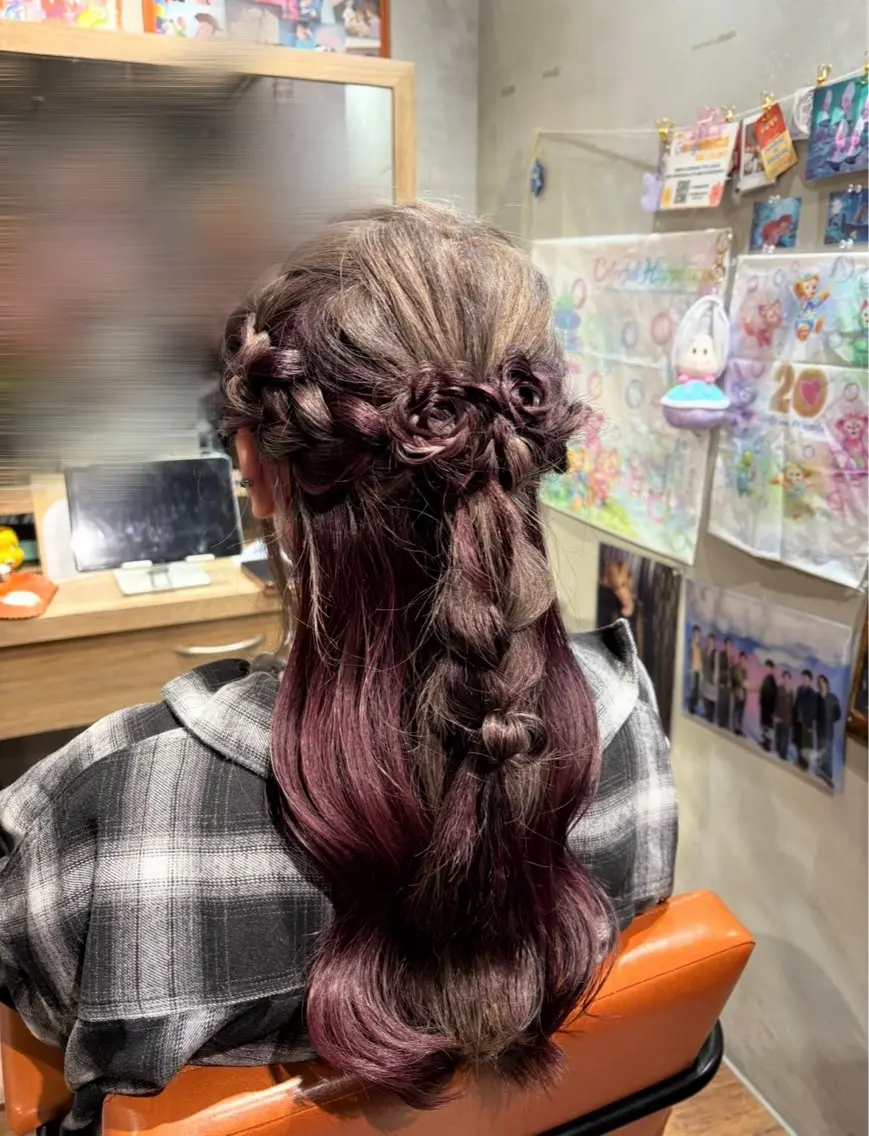 ヘアアレンジ ヲタ件。/カラー🌷 ヨナのヘアスタイル