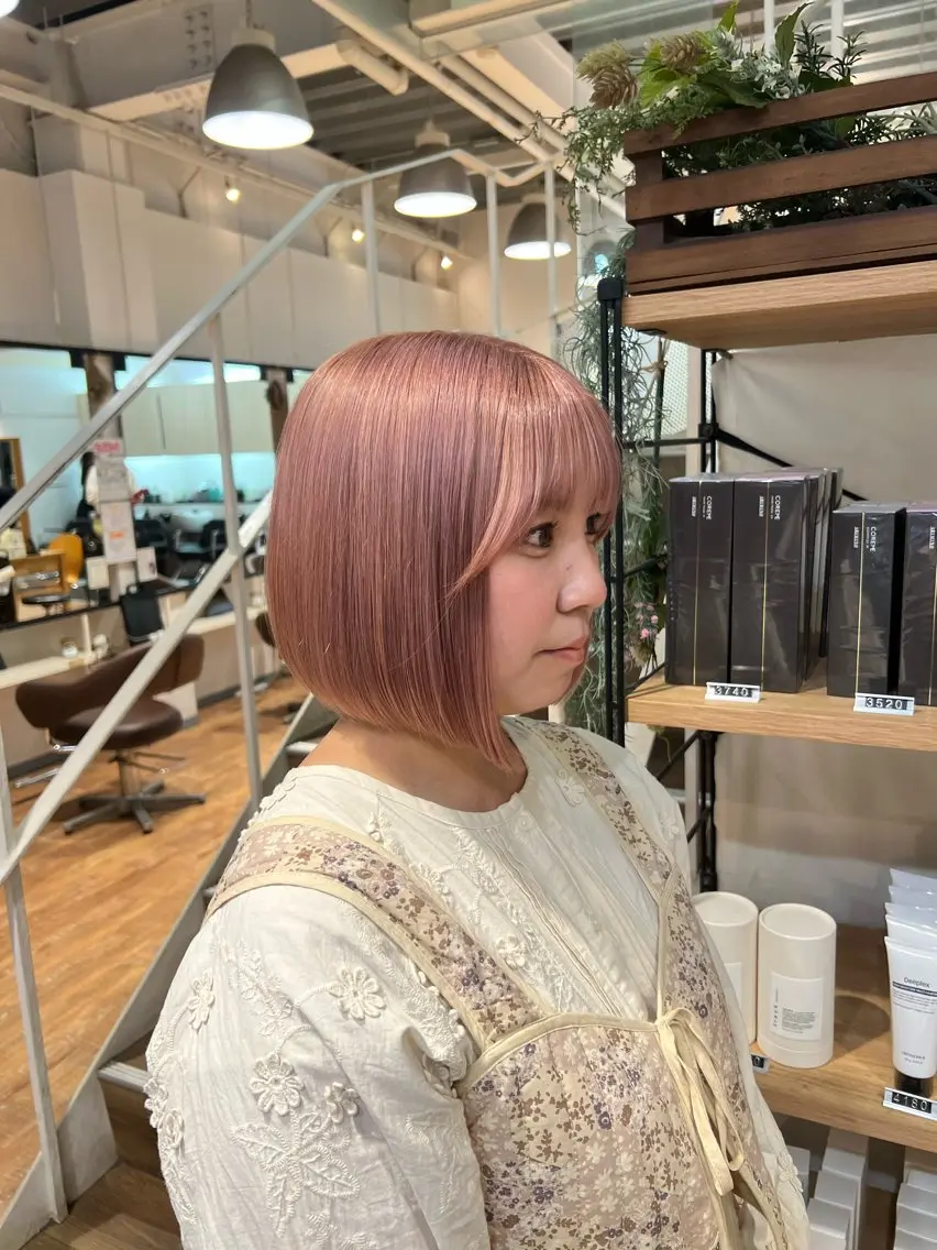 カラー ベージュカラー ブリーチ ピンクカラー ピンクベージュ ヘアカラー トリートメント インナーカラー♡ Nanakoのヘアスタイル