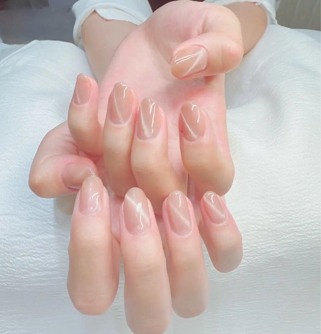 ネイル ジェルネイル 韓国ネイル パラジェル シンプルネイル NailSalon✨ Écrinエクランのネイルデザイン