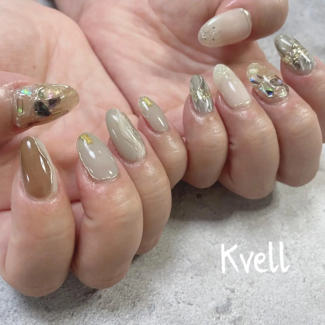 ネイル ハンドネイル nailsalon Kvellのネイルデザイン