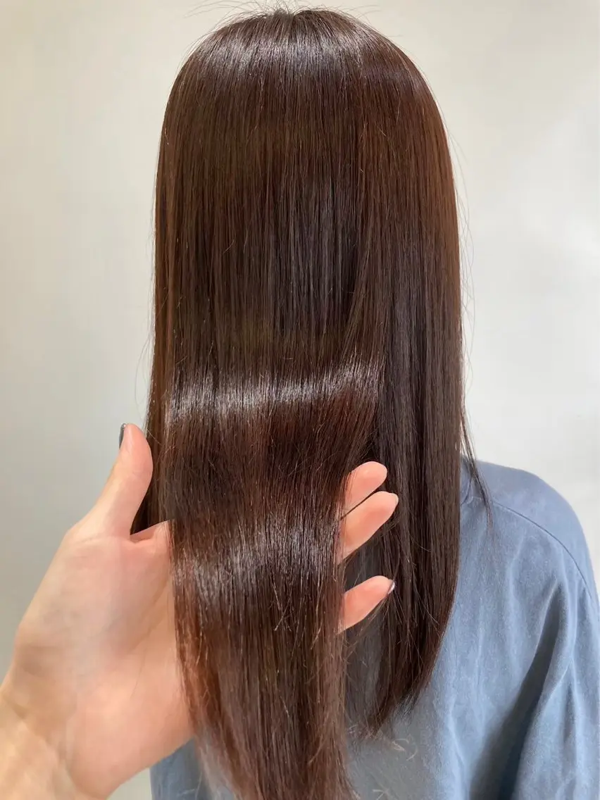 ロング カラー 髪質改善 トリートメント 野村 奈里亜のヘアスタイル