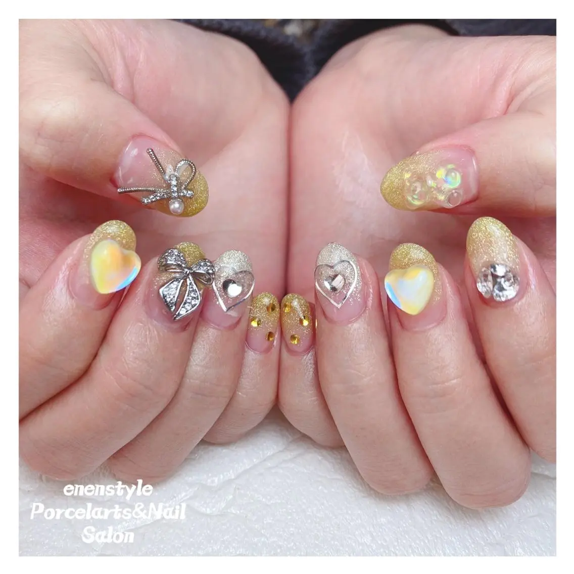 ミディアム ネイル 🐾enen style 🐾のネイルデザイン