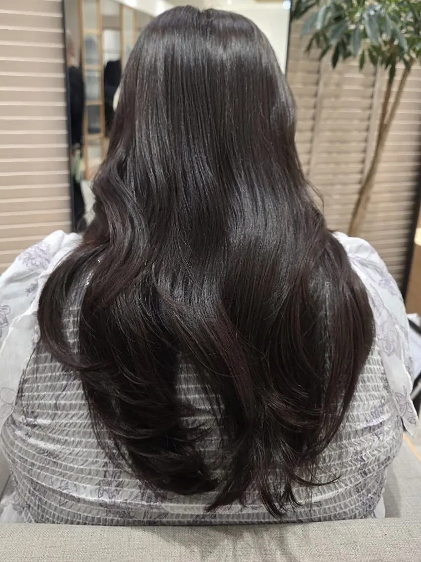 カラー ロング 縮毛矯正 トリートメント ✂髪質改善ストレート NO.1 深澤 颯斗のヘアスタイル