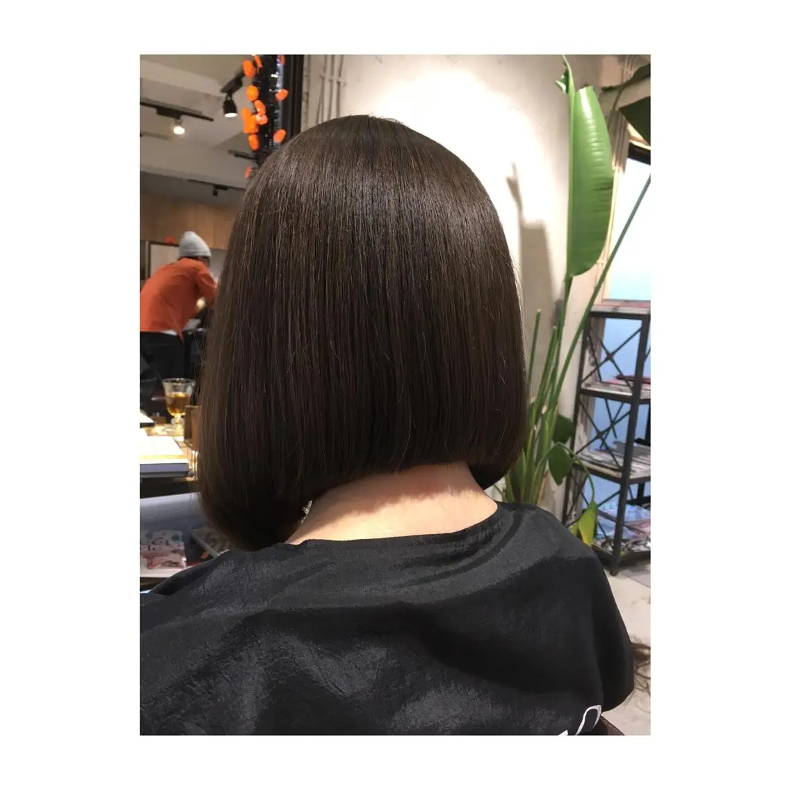 ショート ミディアム セミロング カラー パーマ ボブ アオガミ （前髪顔周りカット）のヘアスタイル