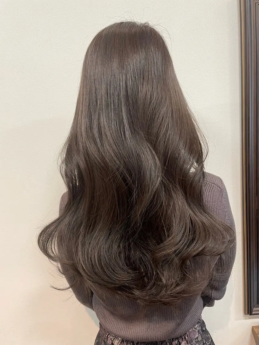 ロング カラー ベージュカラー 透明感カラー メンズパーマ✨️村越 雄斗のヘアスタイル