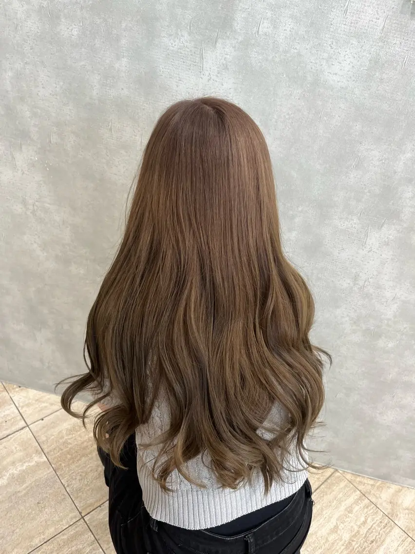 ロング ヘアカラー トリートメント label はしぐち ななみのヘアスタイル