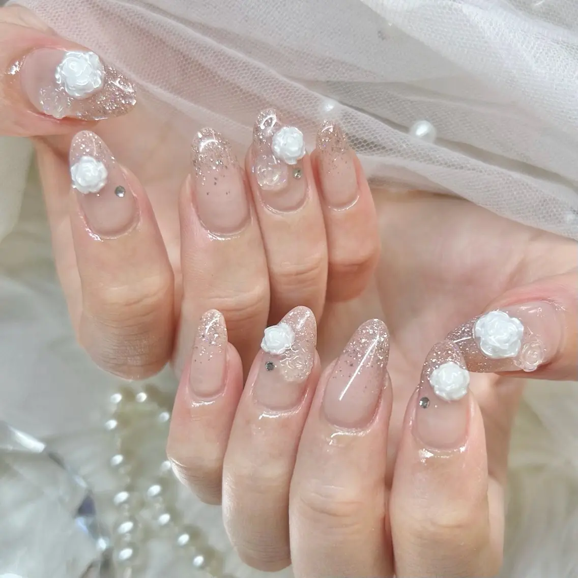 ロング ハンドネイル Nailsalon Angeのネイルデザイン