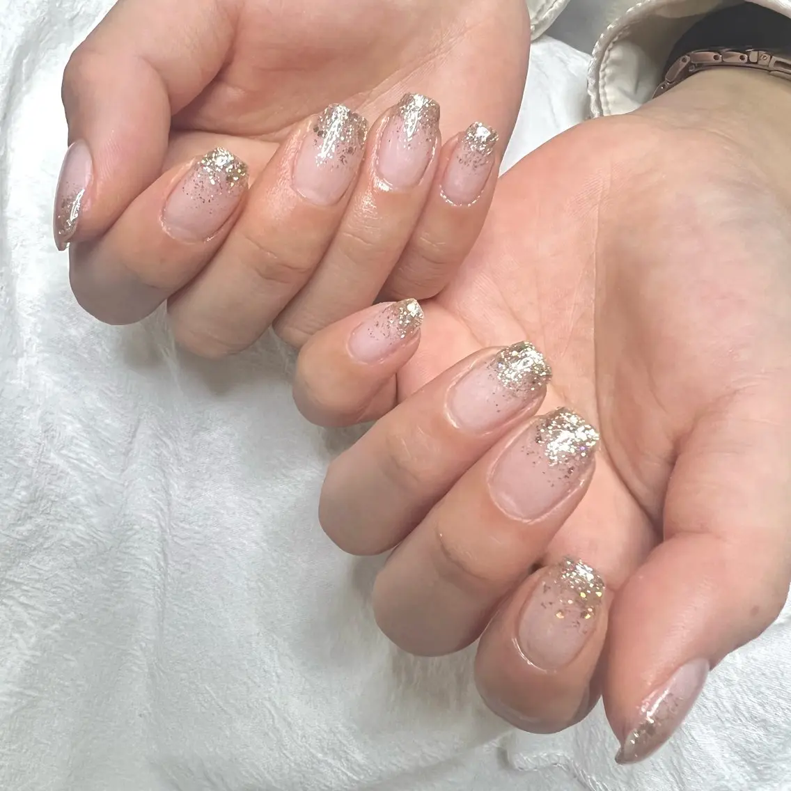 ネイル グラデーション ラメ(グリッター) ラメグラデーション Lumiereva nail salonのネイルデザイン