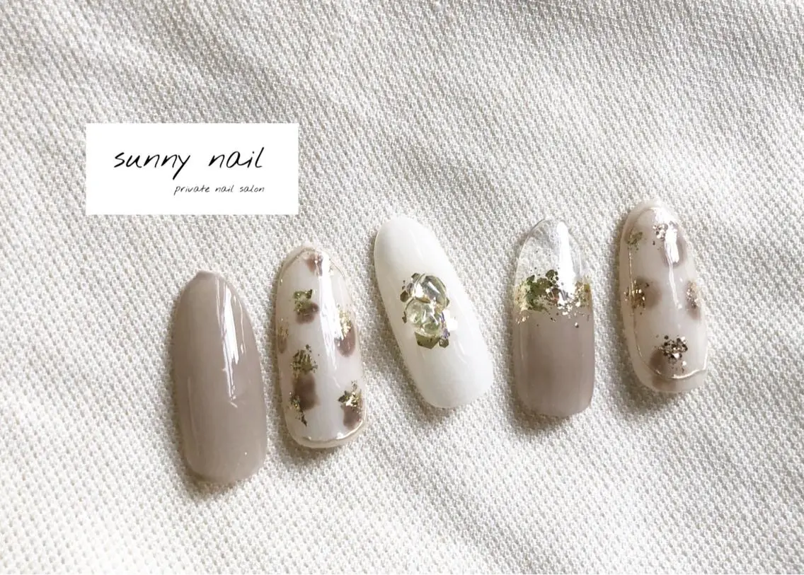 ネイル アートネイル ジェルネイル ミラーネイル ニュアンスネイル パラジェル sunny nailのネイルデザイン