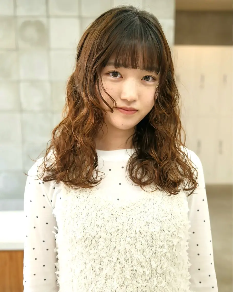 セミロング パーマ セミロングパーマ 似合わせカット カット パーマ トリートメント tetohair 森田浩平のヘアスタイル