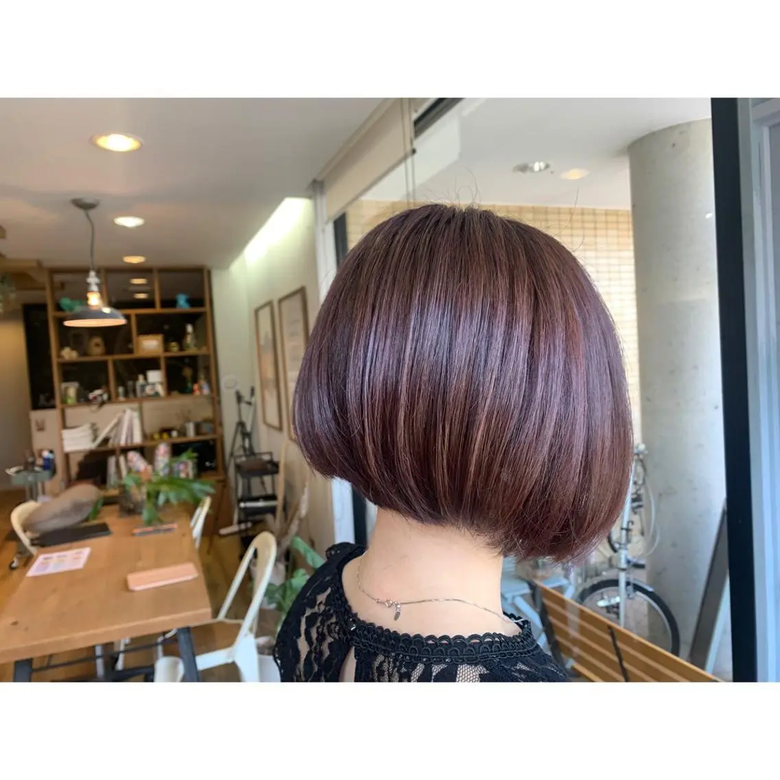 ショート カラー ピンクカラー ヘアカラー トリートメント ツキダテ ユイのヘアスタイル