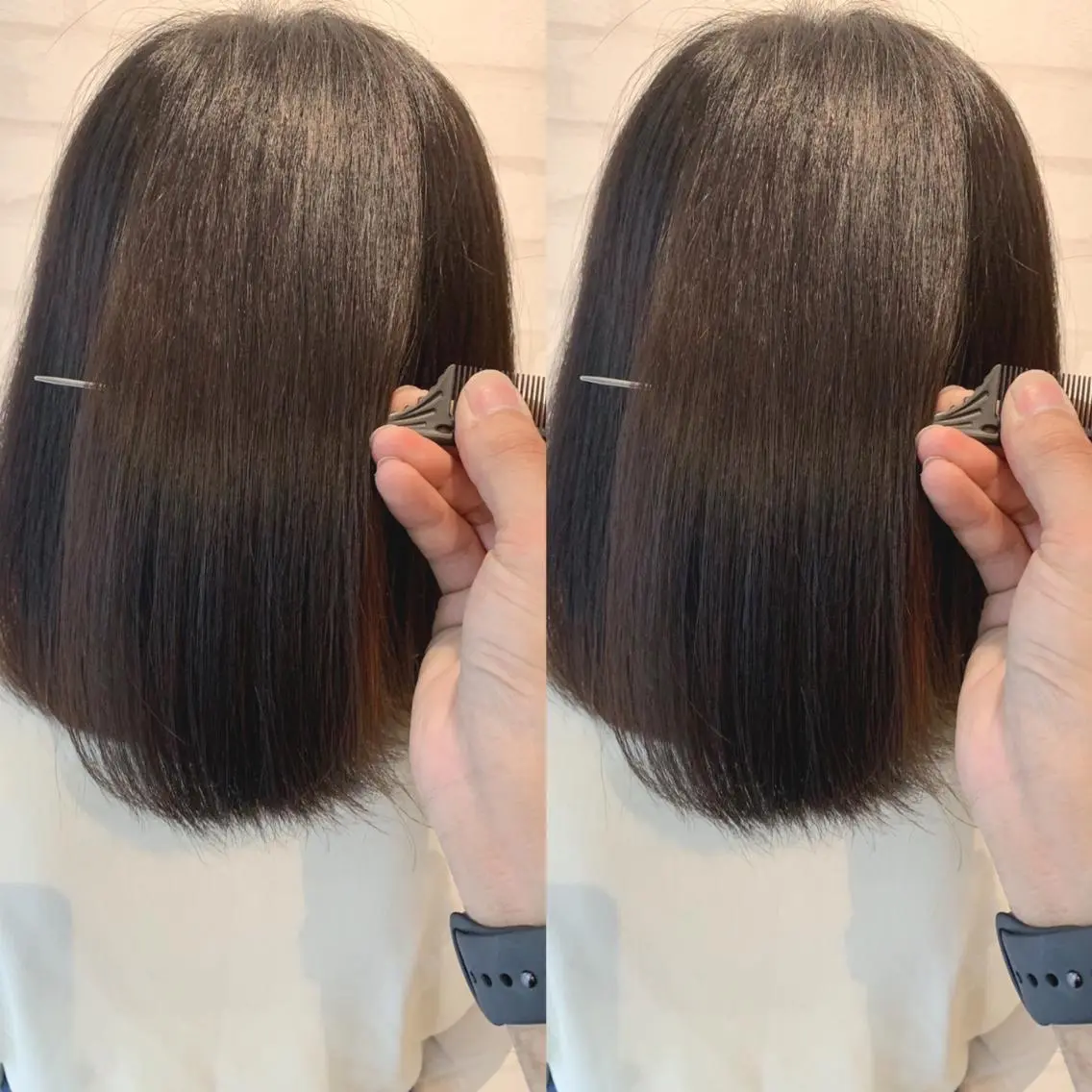 ミディアム 髪質改善 髪質改善カラーのヘアスタイル