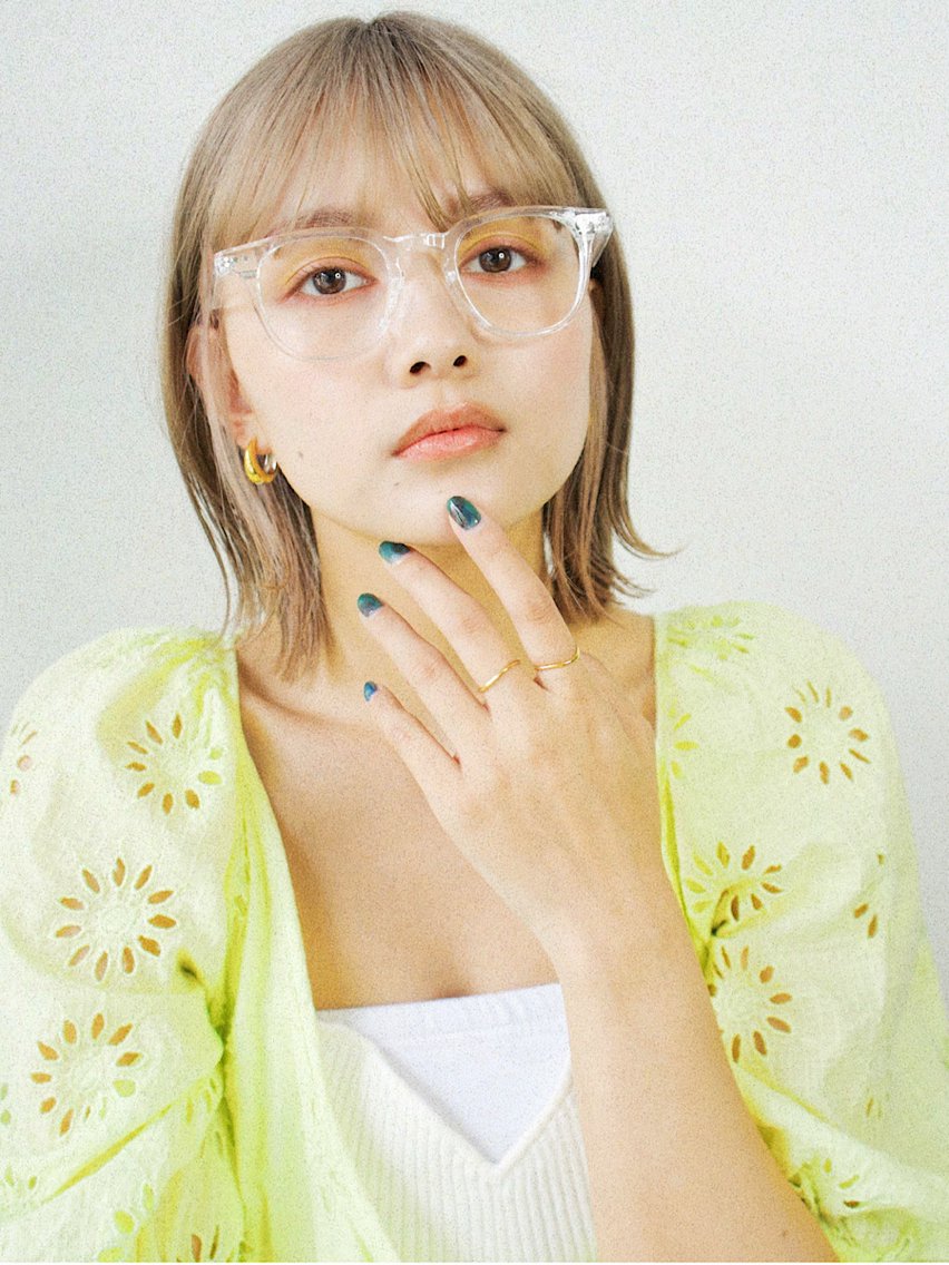 ミディアム カット ヘアカラー トリートメント 透明感カラー💫 Liora ☆yuiのヘアスタイル