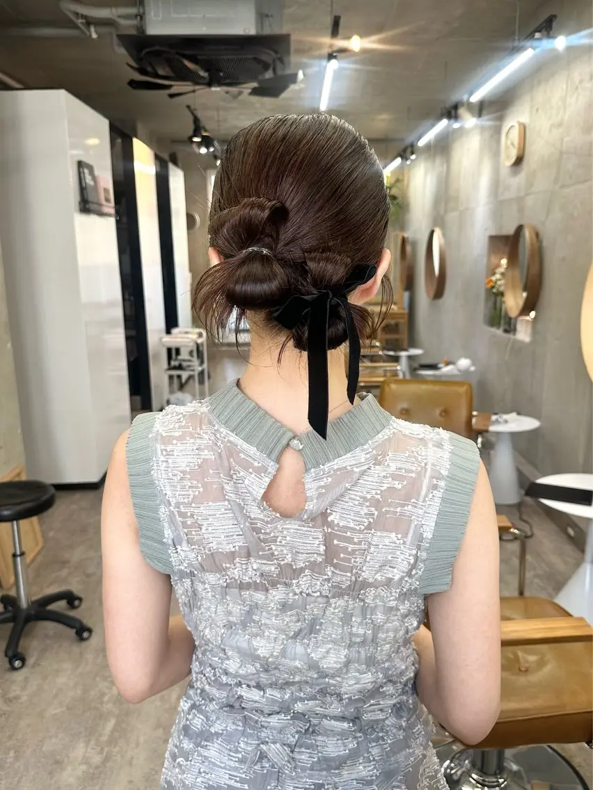 ミディアム ヘアアレンジ ヘアセット カットモデル募集中 ／HARUKA🎀のヘアスタイル