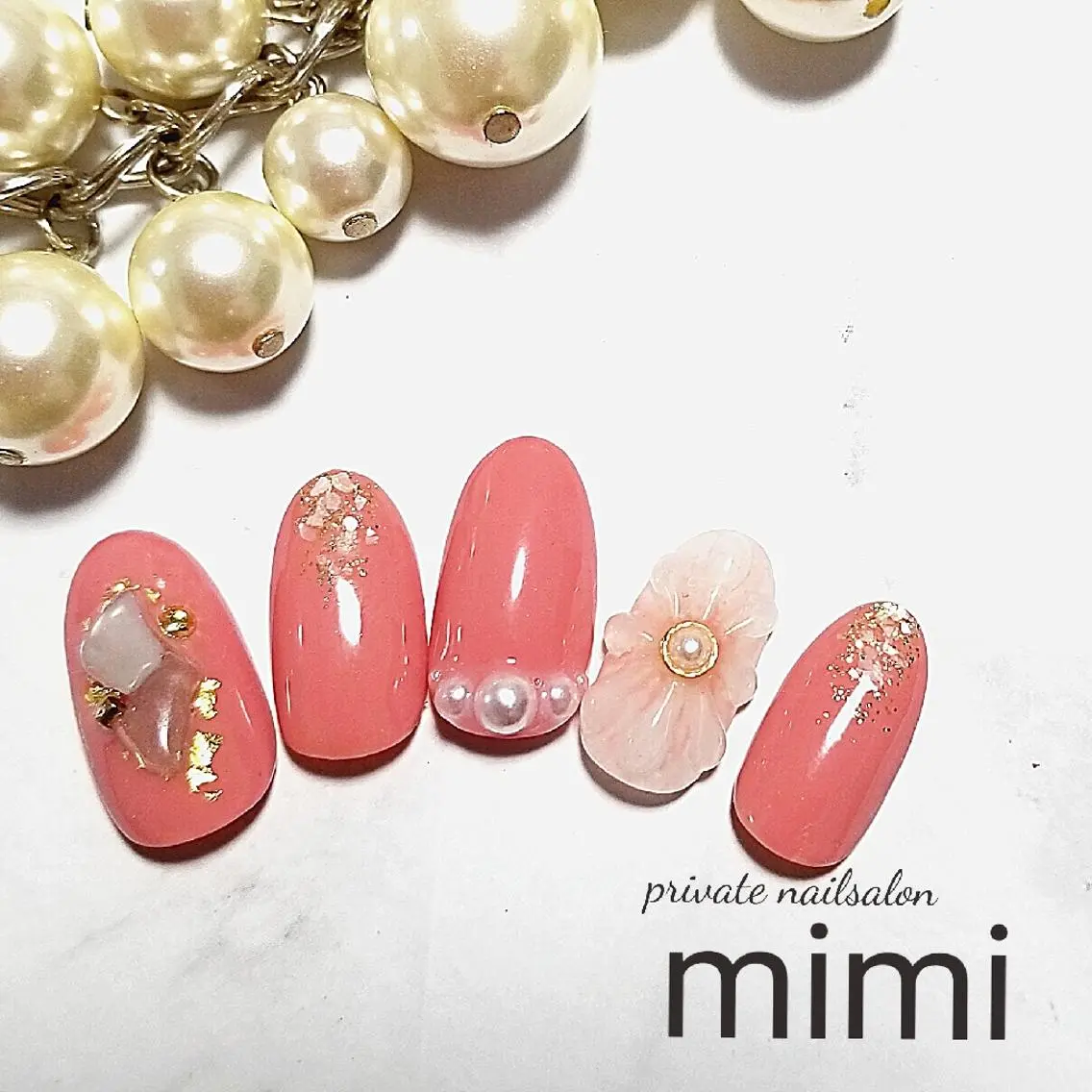 ネイル フラワーネイル ぷっくりネイル ハンドネイル 博多ネイル ｍｉｍｉのネイルデザイン