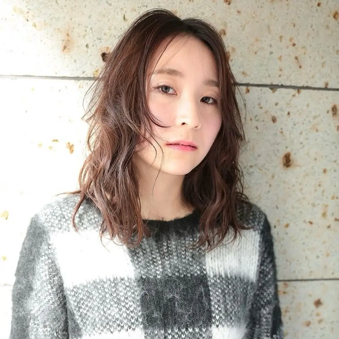 ミディアム ギャルソン オブヘアーのヘアスタイル