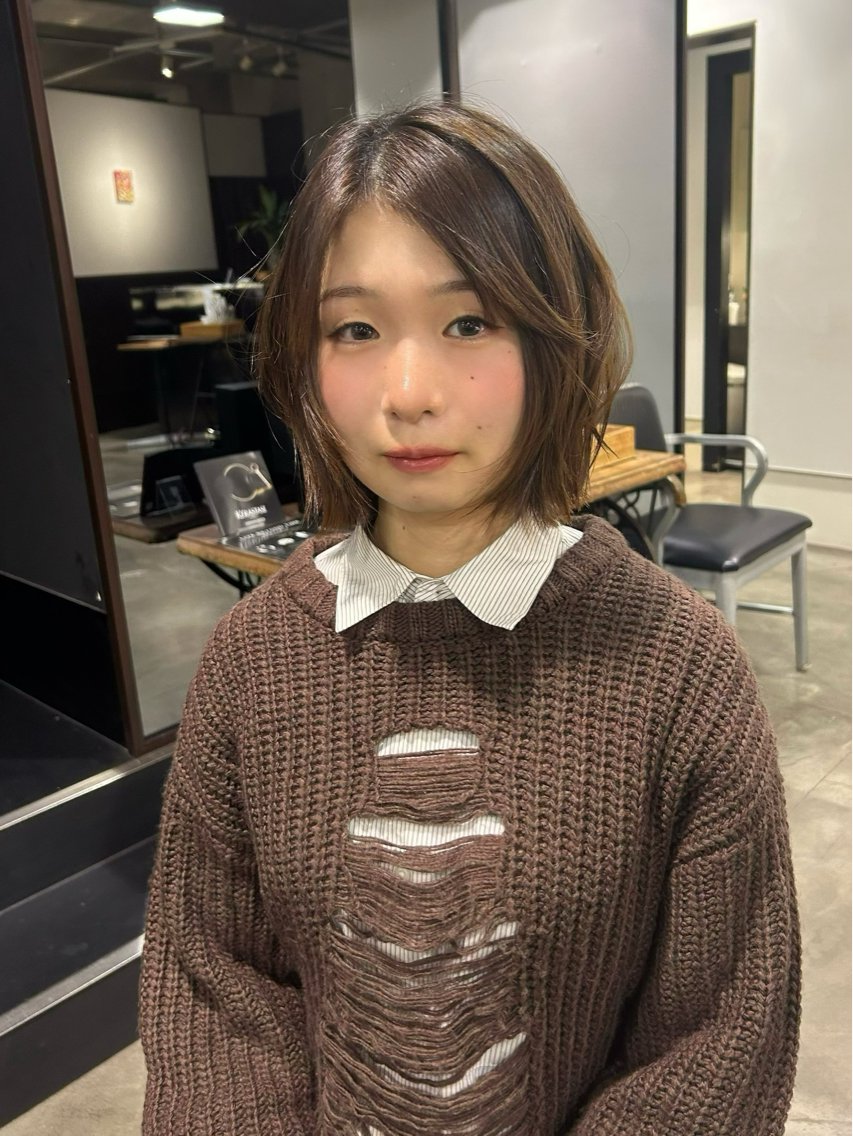 ショート カット ヘアカラー トリートメント NanaKo 表参道 レイヤー/ハッシュのヘアスタイル