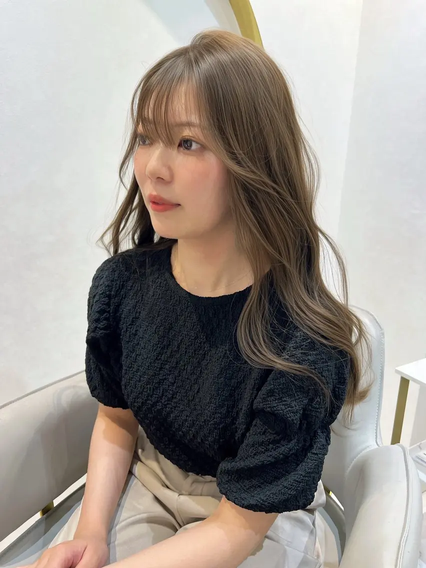 ロング カット ヘアカラー 小田裕也 チャンモリパーマのヘアスタイル