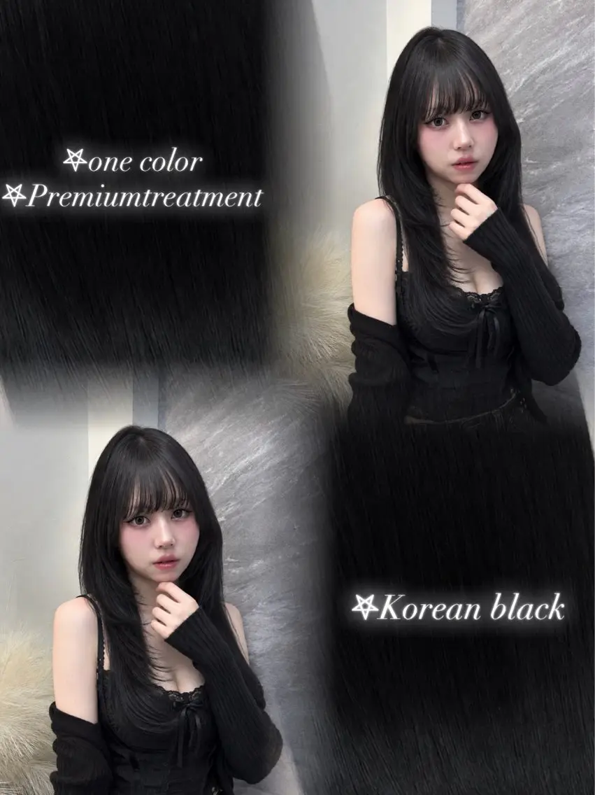 ロング カラー ヘアアレンジ 黒髪 ブリーチ 透明感カラー ブリーチなしカラー 韓国風ヘア ヘアカラー 🩶透明感カラー 池袋/mei🩶のヘアスタイル