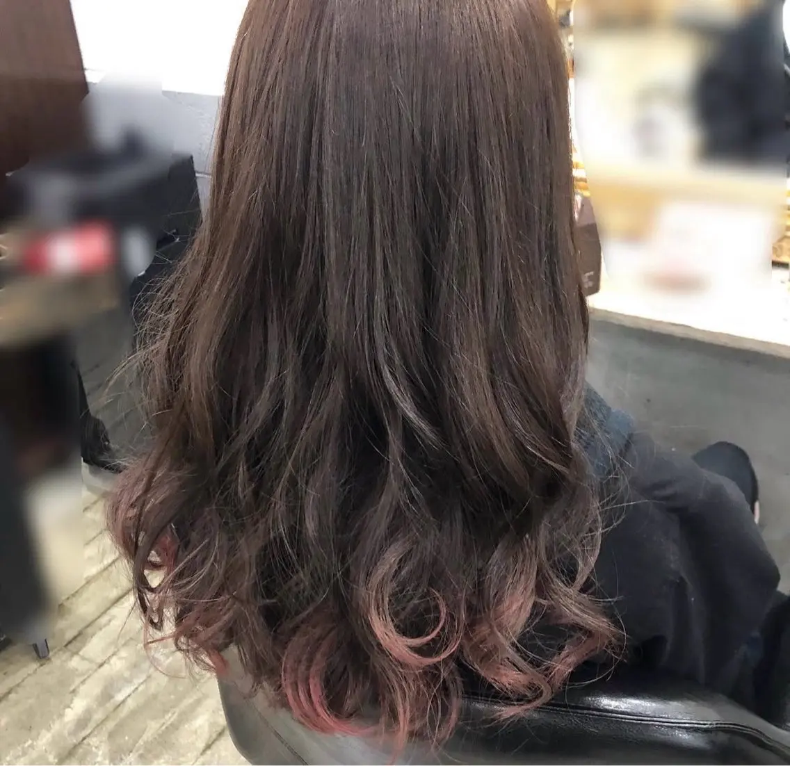ロング カラー カット ヘアカラー トリートメント ヘアセット lore umeのヘアスタイル