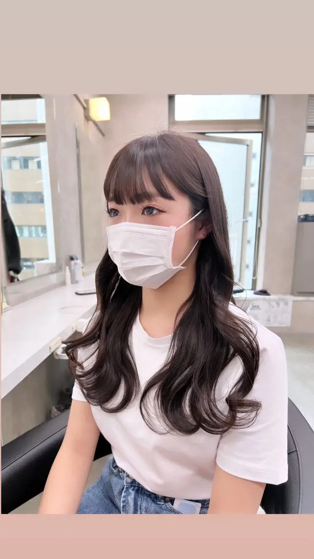 ロング カラー パーマ ヘアアレンジ メンズ 上品＆韓国風 🥀海心🥀のヘアスタイル