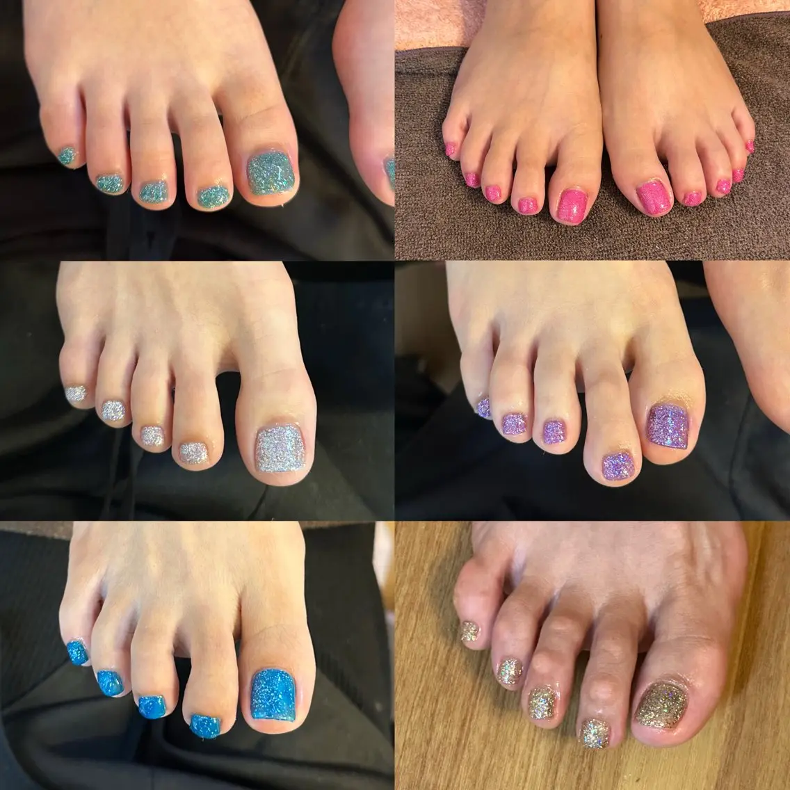 ネイル ラメ(グリッター) ワンカラーネイル フットネイル Nail salon 724 ようきのネイルデザイン