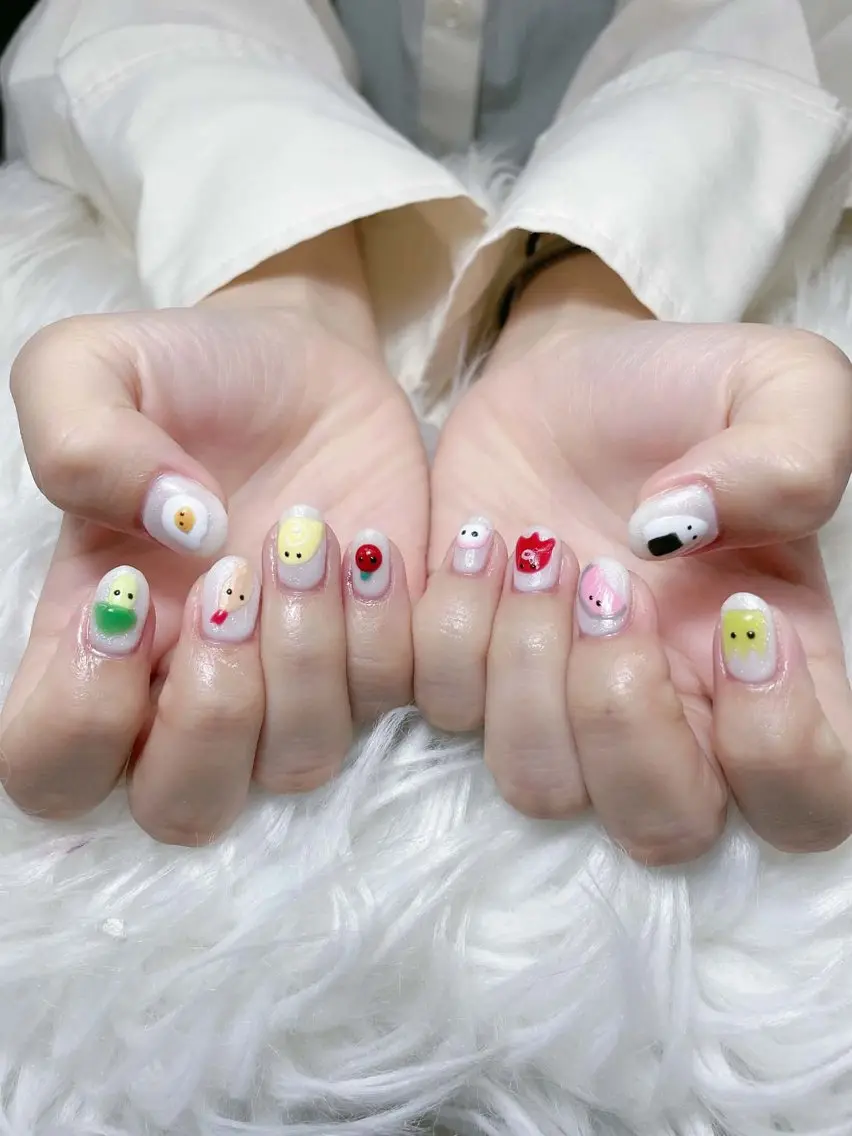ネイル 長さ出し フレンチネイル グラデーション 韓国ネイル マグネットネイル ハンドネイル Lannie nailのネイルデザイン