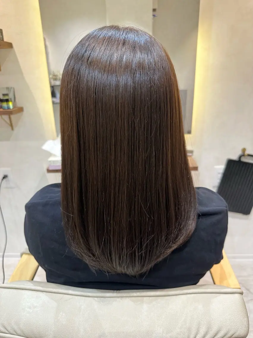 ミディアム アッシュ 髪質改善 トリートメント さがみ野【髪質改善】 MOEのヘアスタイル