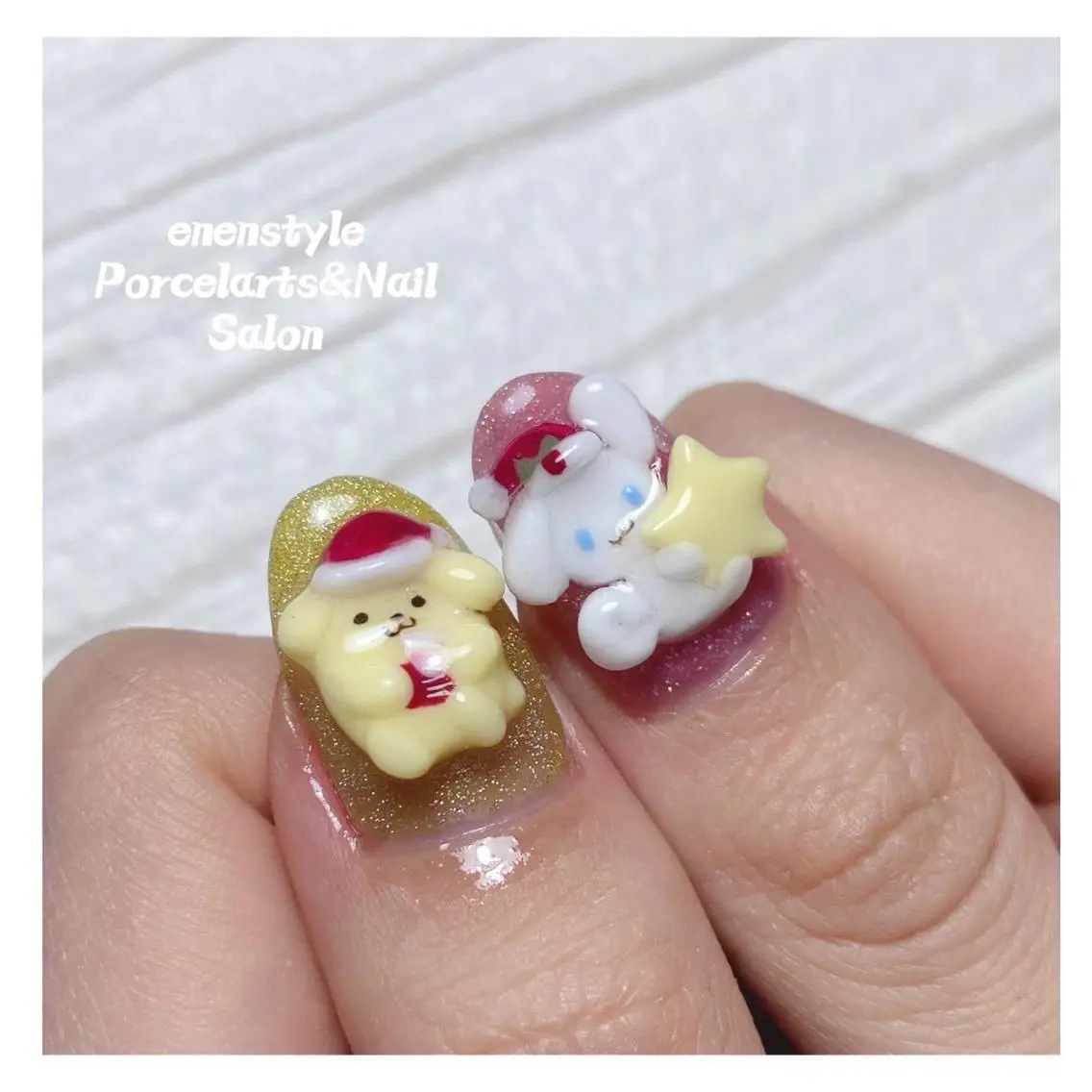 ミディアム ネイル 🐾enen style 🐾のネイルデザイン