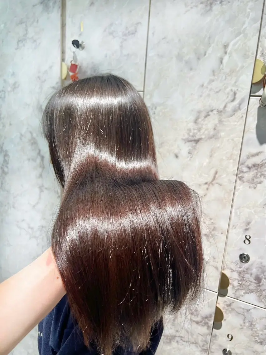 セミロング カット ヘアカラー レイヤー/髪質改善 八木　洸登のヘアスタイル