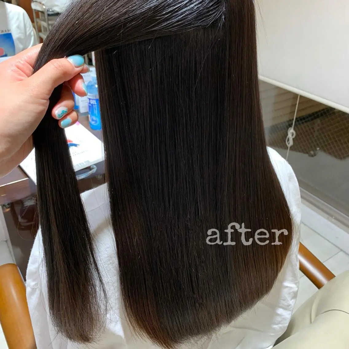 ロング 縮毛矯正 黒田 優衣のヘアスタイル