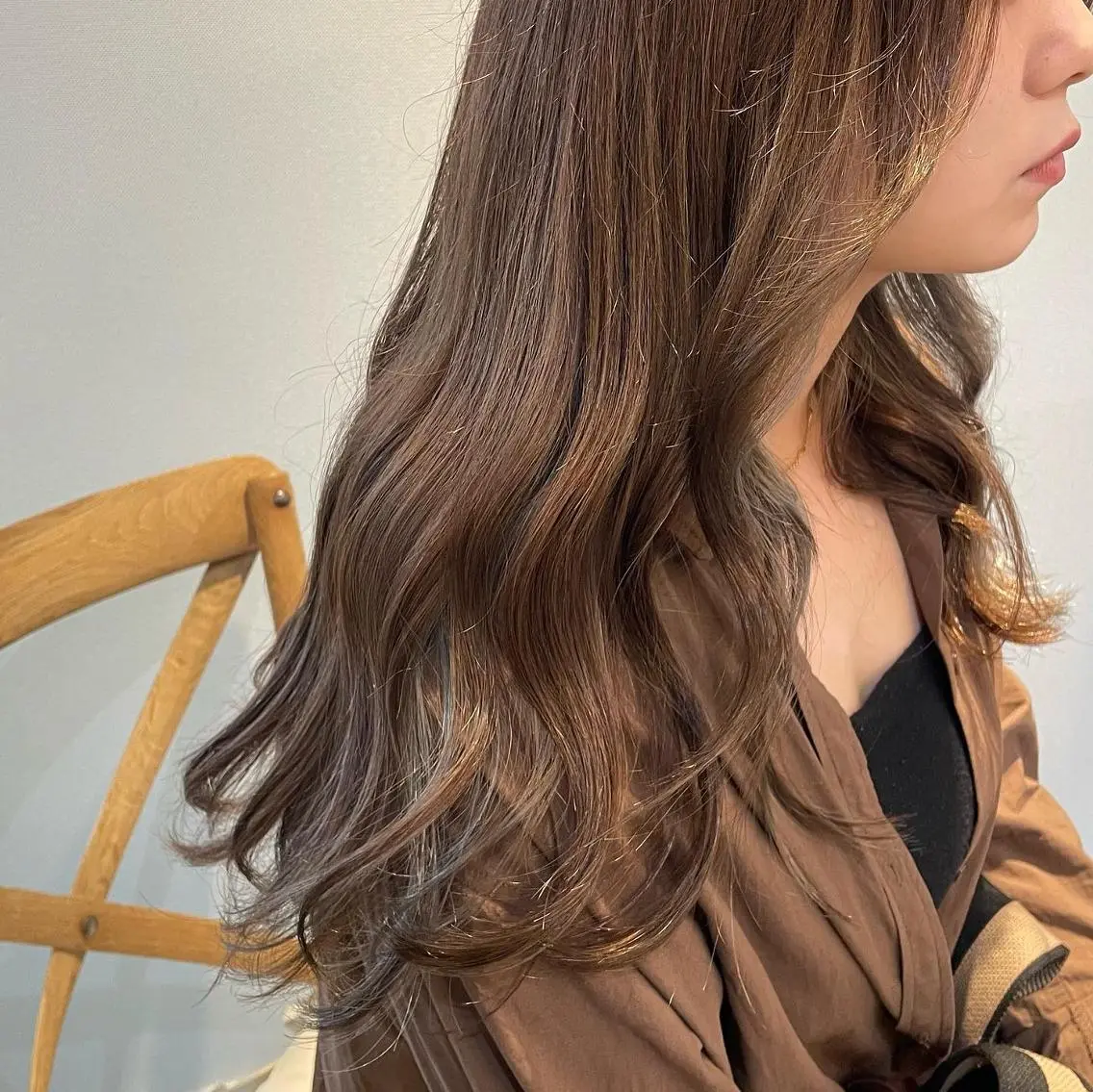 カラー ヘアアレンジ ブリーチ 透明感カラー イルミナカラー ブリーチなしカラー 𝙢𝙞𝙮𝙪🎀 girly hairのヘアスタイル