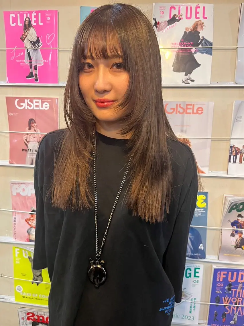 ロング カラー ヘアアレンジ キッズ ロング ウルフカット ravens代表 ヒロムのヘアスタイル