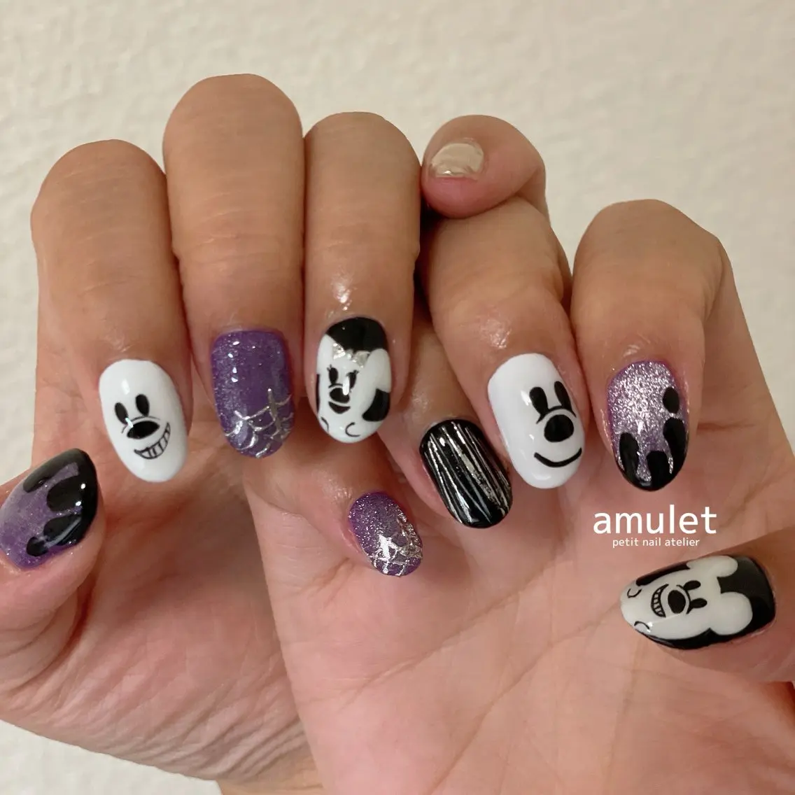 ネイル ハロウィン 持ち込み ハンドネイル amulet TOMOMIのネイルデザイン