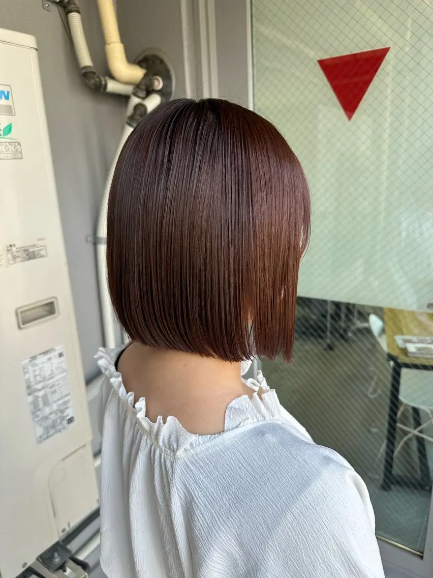 ショート カラー ピンクカラー ボブ 小顔カット 平日オススメ✨ コスパ&タイパ✨山下のヘアスタイル