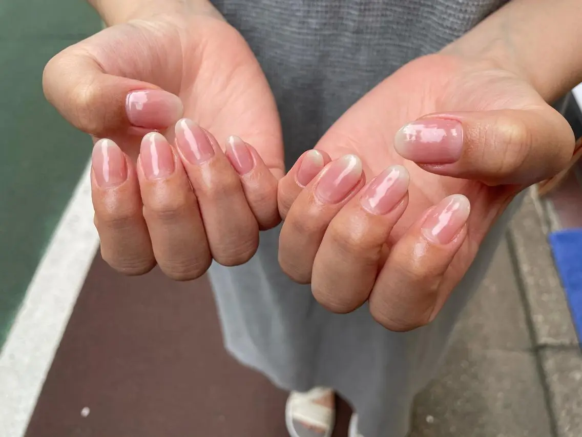 ネイル ハンドネイル ハンドケア はばすみれ🎀ﾈｲﾙ 光ﾌｪｲｼｬﾙ ﾍｱのネイルデザイン