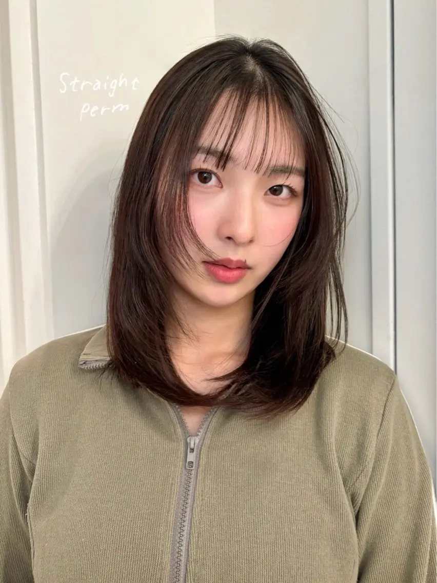 ミディアム rizu🤎/ ボブ /ブラウンカラーのヘアスタイル
