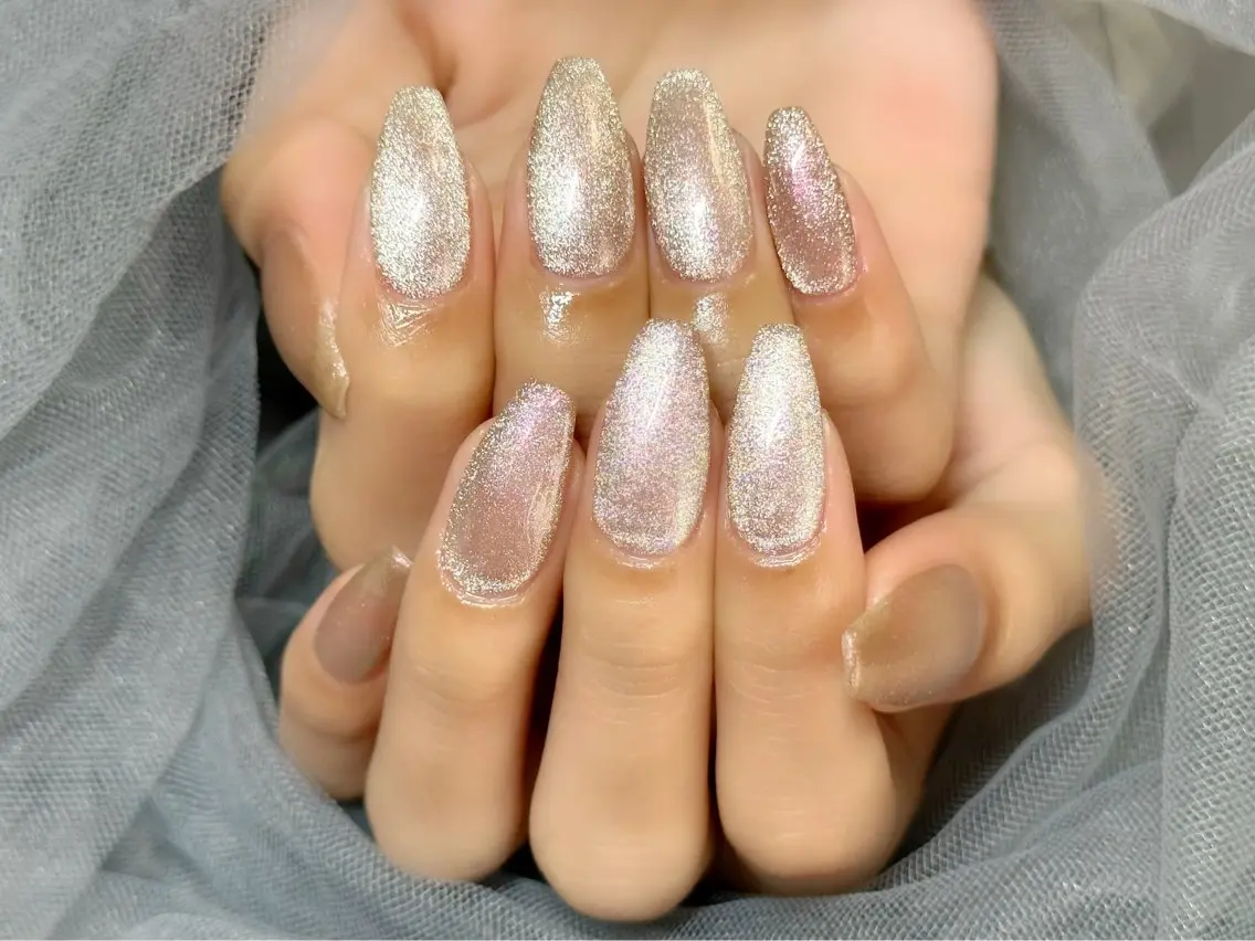 ネイル ブラウン マグネットネイル ハンドネイル Nail Salon KURELLYのネイルデザイン