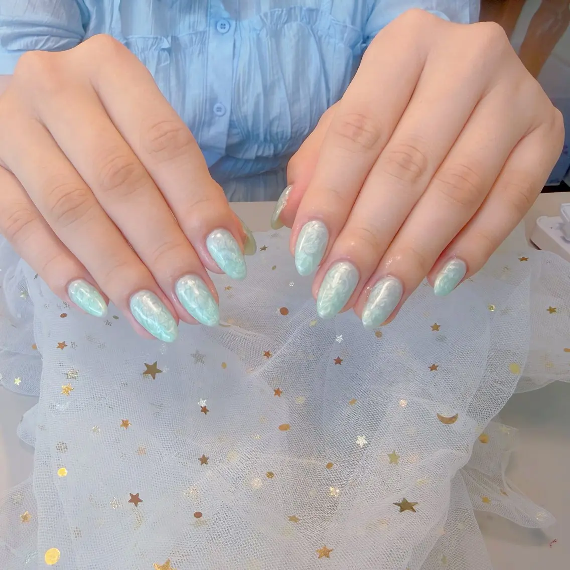 ネイル グリーン 夏ネイル U.MI Nail Salonのネイルデザイン