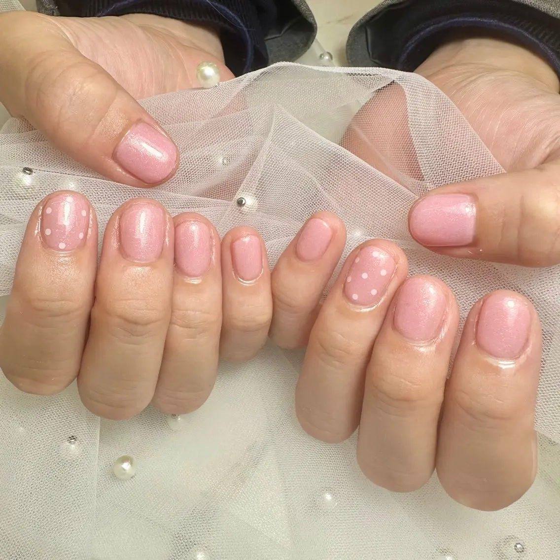 ネイル ショートネイル ハンドネイル nami🐰🎀 ガーリー/堺筋本町のネイルデザイン