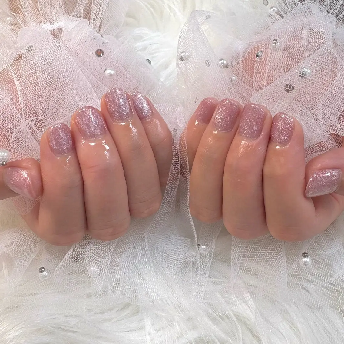 ネイル マグネットネイル ピンク ハンドネイル SHINE nail salonのネイルデザイン