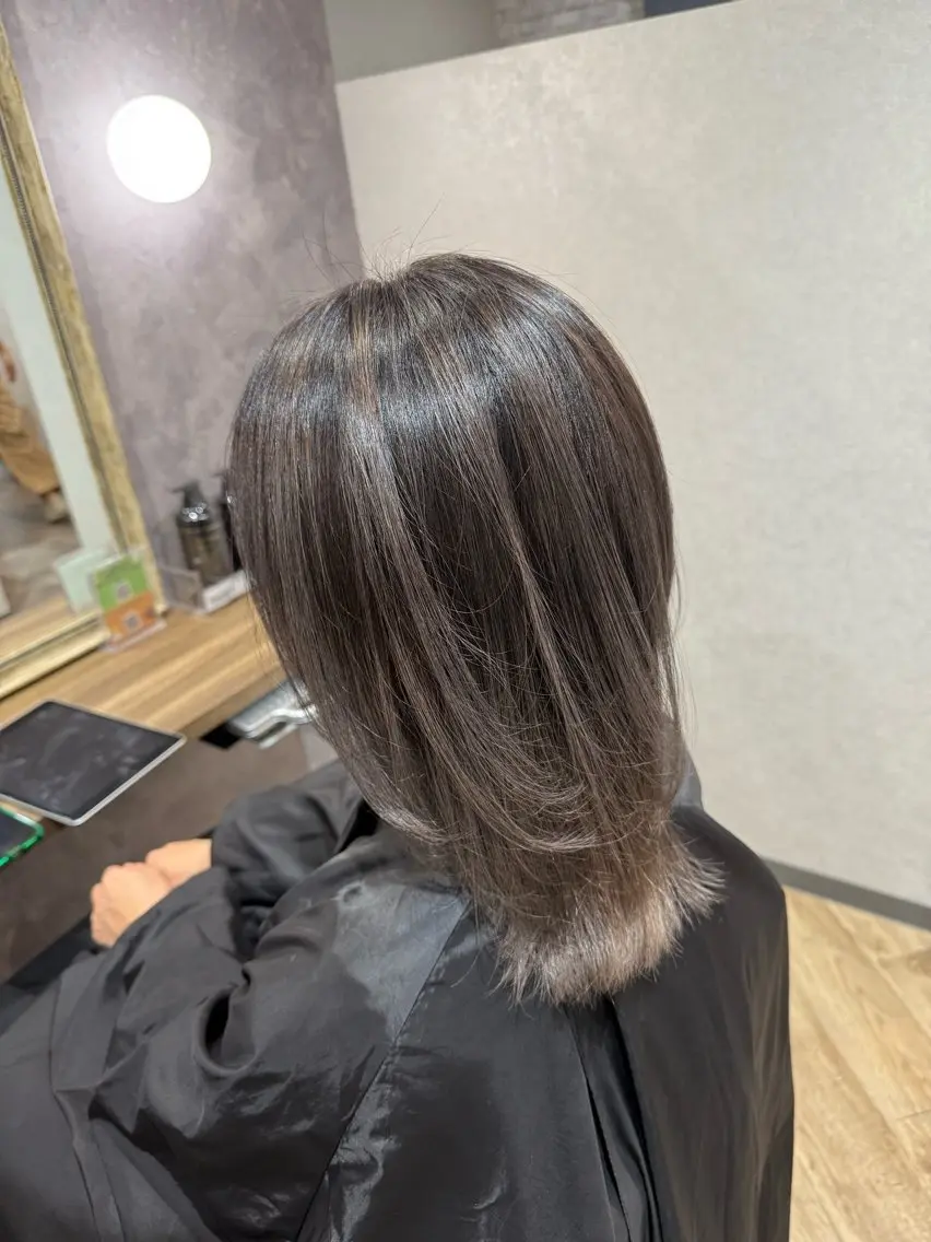 セミロング カラー 阪急箕面駅 徒歩1分千葉のヘアスタイル